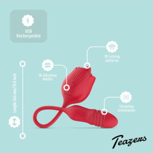 Easytoys Clitoris Vibrator met Stotende Dildo The Rose - 49.99 euro