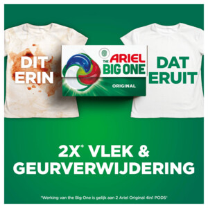 Ariel 3in1 Wasmiddel Pods The Big One Original - 19.99 euro