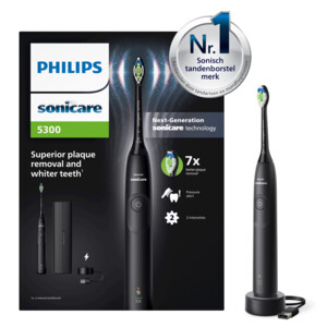 Philips Sonicare Elektrische Tandenborstel Series 5300 Zwart met Reisetui - 79.95 euro