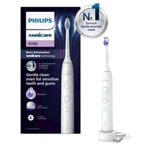 Philips Sonicare Elektrische Tandenborstel Series 6100 Wit - 79.99 euro