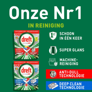 Dreft Vaatwastabletten Platinum Plus All In One Citroen - 10.99 euro