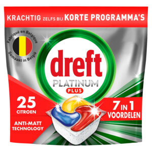 Dreft Vaatwastabletten Platinum Plus All In One Citroen - 15.59 euro