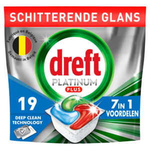 Dreft Vaatwastabletten Platinum Plus All In One Deep Clean - 12.19 euro
