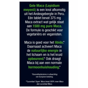 Lucovitaal Maca Super 1500mg - 17.99 euro