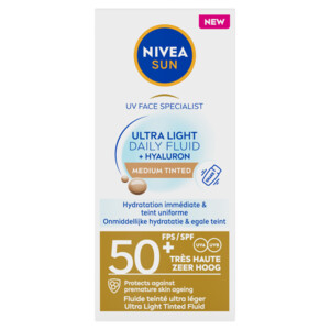 NIVEA Sun UV Face Specialist Ultra Light Daily Fluid Medium Tinted SPF 50+ - 20.09 euro