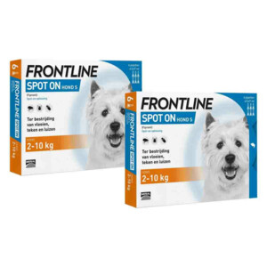 2x Frontline Spot On Anti Vlooien en Teken Druppels Hond 2 - 10 kg