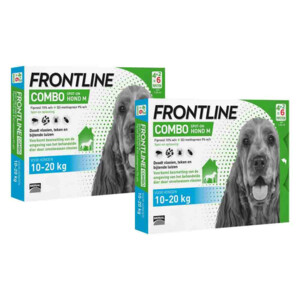 2x Frontline Combo Spot On Anti Vlooien en Teken Druppels Hond 10 - 20 kg