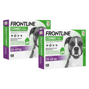 2x Frontline Combo Spot On Anti Vlooien en Teken Druppels Hond 20 - 40 kg