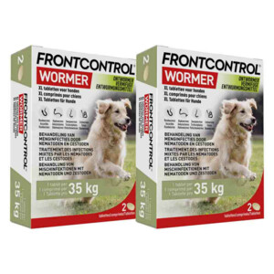 2x Frontcontrol Wormer Ontworming Tabletten Hond XL