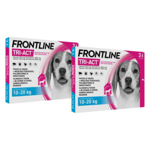 2x Frontline Tri-Act Anti Vlooien en Teken Druppels M