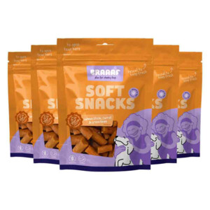 5x Braaaf Hondensnack Sticks Wortel - Sperzieboon - Zalm