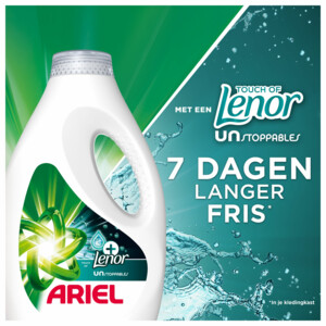 4x Ariel Vloeibaar Wasmiddel Color Lenor Unstoppables 30 Wasbeurten - 24.99 euro