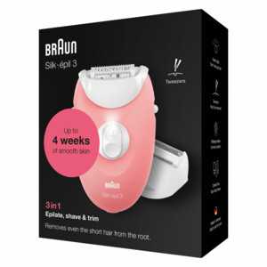 Braun Epilator Silk·épil 3 277 Wit/Rose - 44.99 euro