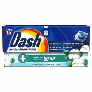 Dash Wasmiddelcapsules 4in1 Pods Katoen Fris - 8.99 euro