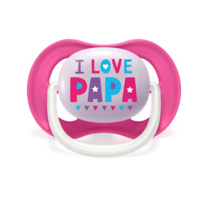 Philips Avent Fopspeen Ultra Air 6-18 mnd I Love Papa Roze - 6.35 euro