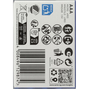 Varta Longlife Power AAA Cube Pack - 11.09 euro