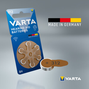 2x Varta Gehoorbatterij Gehoorapparaat 312 Blister - 6.46 euro