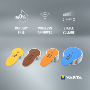 2x Varta Gehoorbatterij Gehoorapparaat 312 Blister - 6.46 euro