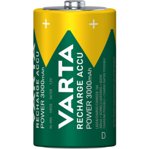Varta Recharge Accu Power Oplaadbare Batterijen D 3000 mAh Blister - 7.79 euro
