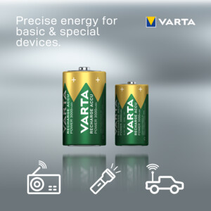 Varta Recharge Accu Power Oplaadbare Batterijen D 3000 mAh Blister - 7.79 euro