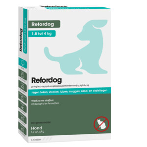 Tick Off Refordog Spot-on 40 mg 1,5 kg tot 4 kg