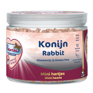 Renske Gezonde Beloning Hartjes Kattensnack mini Konijn