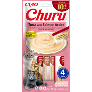 Ciao Churu Puree Senior 10+ Kattensnack Tuna & Salmon
