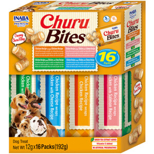 Inaba Churu Bites Hondensnack Multipack Chicken & Salmon & Tuna & Cheese