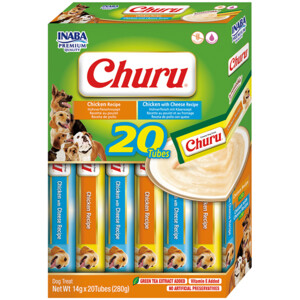 Inaba Churu Puree Hondensnack Multipack Chicken & Cheese - 14.99 euro