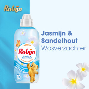 8x Robijn Wasverzachter Jasmijn en Sandelhout 39 Wasbeurten - 19.99 euro