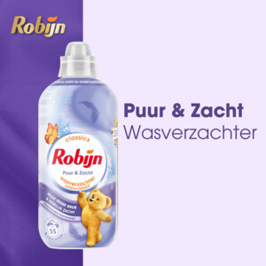 8x Robijn Wasverzachter Puur & Zacht 55 Wasbeurten - 48.29 euro
