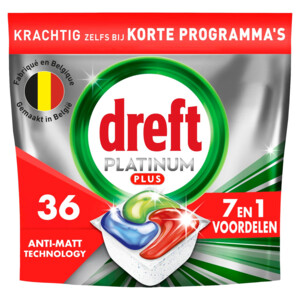 Dreft Vaatwastabletten Platinum Plus All In One - 19.55 euro