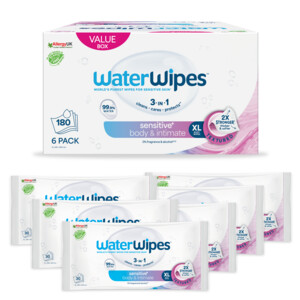 WaterWipes Doekjes Sensitive+ Body & Intimate XL - 29.75 euro
