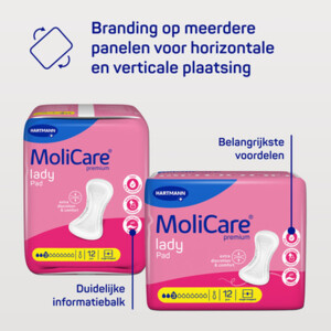 Molicare Premium Lady Pad 1 Druppel 181 ml Absorptie - 2.49 euro