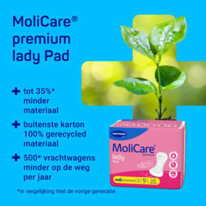 Molicare Premium Lady Pad 1 Druppel 181 ml Absorptie - 2.49 euro