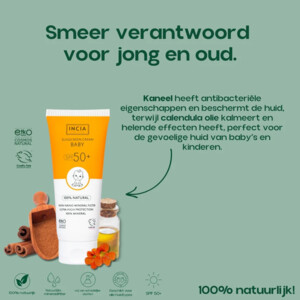 INCIA Natuurlijke Baby Zonnebrandcrème SPF 50+ - 15.09 euro