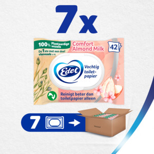 7x Edet Amandel Vochtig Toiletpapier - 18.27 euro