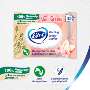 7x Edet Amandel Vochtig Toiletpapier - 18.27 euro