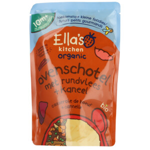 7x Ella's Kitchen Biologisch Maaltijdzakje 10+m Ovenschotel Rundvlees Kaneel - 15.69 euro