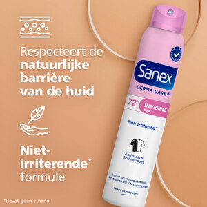 6x Sanex Deodorant Spray Derma Care+ Invisible - 17.97 euro