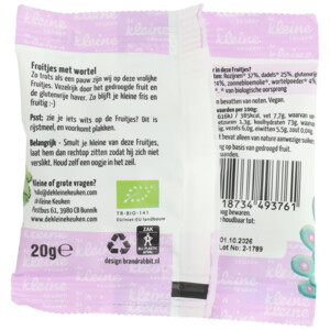 6x de Kleine Keuken Bio Fruitjes 18+m Wortel - 9.17 euro