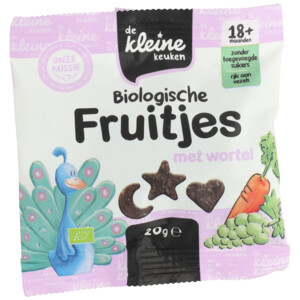 6x de Kleine Keuken Bio Fruitjes 18+m Wortel - 9.17 euro