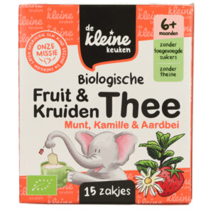 4x de Kleine Keuken Bio Thee 6+m Munt Kamille Aardbei - 12.65 euro