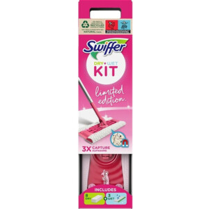 Swiffer Vloerreiniger Starterskit 1 Dweil + 8 Droge + 3 Vochtige Vloerdoekjes Limited Edition - 14.99 euro