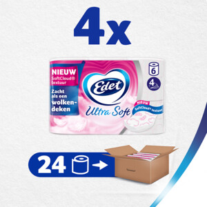4x Edet Ultra Soft Toiletpapier 4 Laags - 24.11 euro