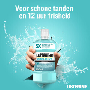 3x Listerine Mondwater Cool Mint Milde Smaak Zonder Alcohol - 19.42 euro