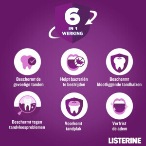 6x Listerine Mondwater Total Care Tandbescherming - 40.15 euro