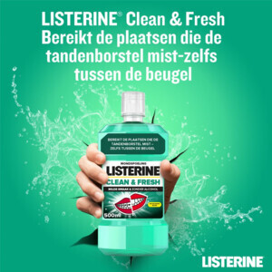 Listerine Mondwater Clean & Fresh zonder Alcohol - 7.49 euro