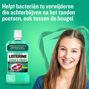 Listerine Mondwater Clean & Fresh zonder Alcohol - 7.49 euro