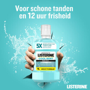 3x Listerine Mondwater Cool Mint Milde Smaak Zonder Alcohol - 27.36 euro